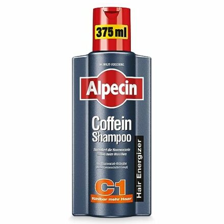 Alpecin Coffein-Shampoo C1, 1 x 375 ml - Haarwachstum stimulierendes Haarshampoo gegen erblich bedingten Haarausfall bei Männern - zur Verbesserung des Haarwachstums  